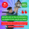 [6 + 2 GRATIS] Pachet Becuri LED Ultra Economice 9W (Echivalent 90W), Consum Redus 90%, E27, Iluminare Puternică, Durată 15 Ani 💡